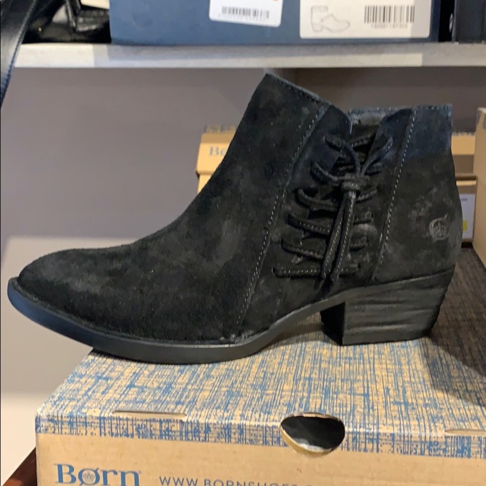 Born Bessie black suede bootie